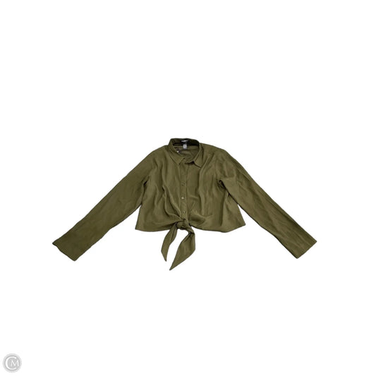 Top Long Sleeve By Express In Green, Size: M