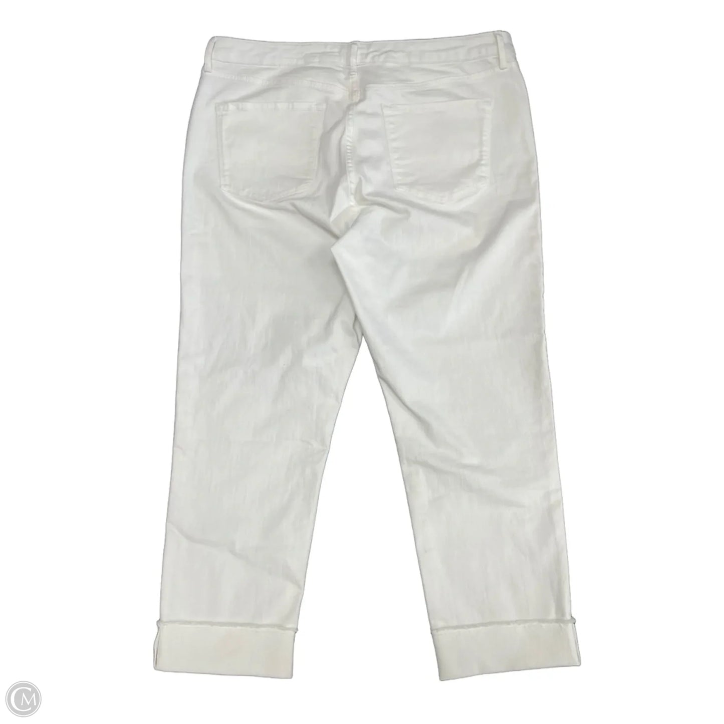 Jeans Cropped By Nine West In White Denim, Size: 16