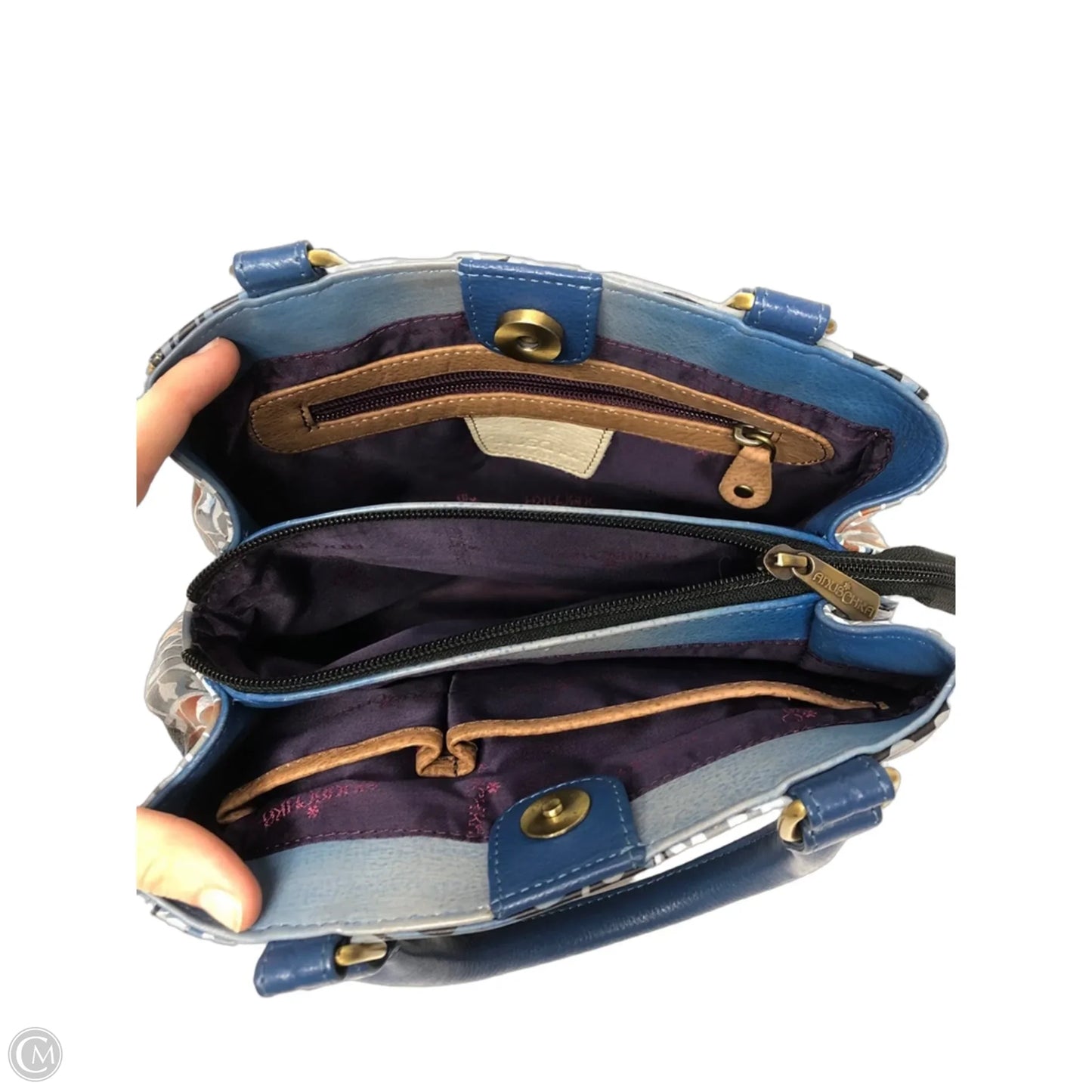 Crossbody Leather By Anuschka, Size: Small