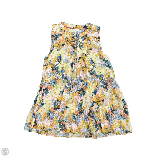 Top Sleeveless By Floreat In Blue & Orange, Size: 4