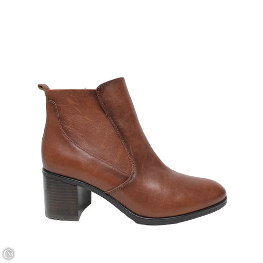 Boots Ankle Heels By Naturalizer In Brown, Size: 11