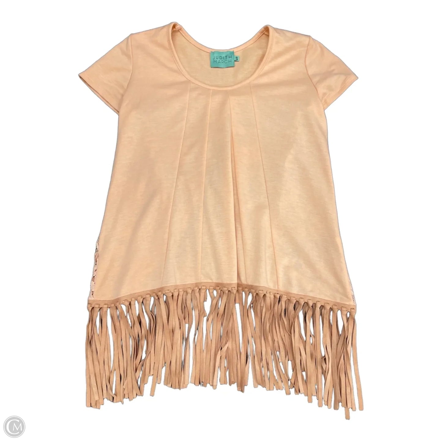 Top Short Sleeve By Judith March In Peach, Size: S