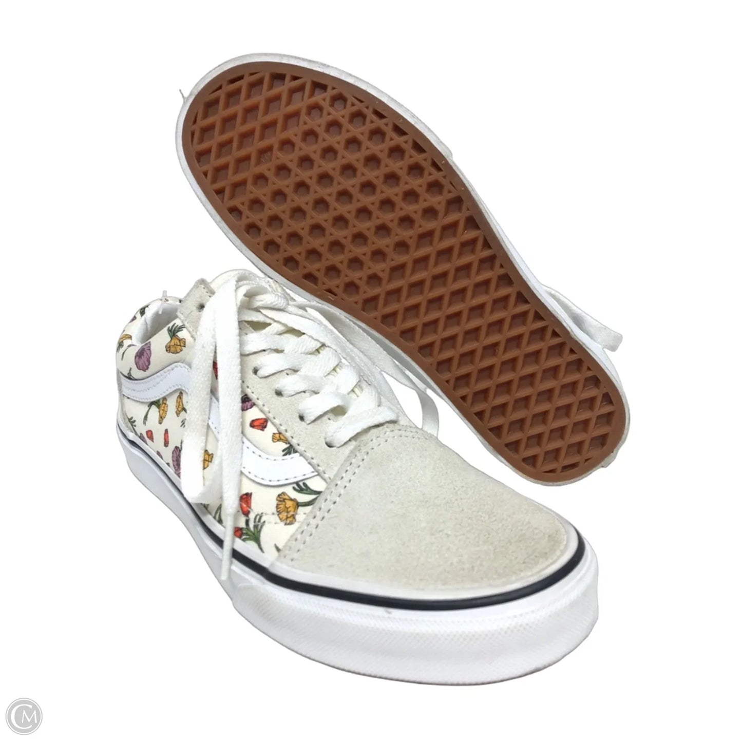 Shoes Sneakers By Vans In Cream, Size: 6.5
