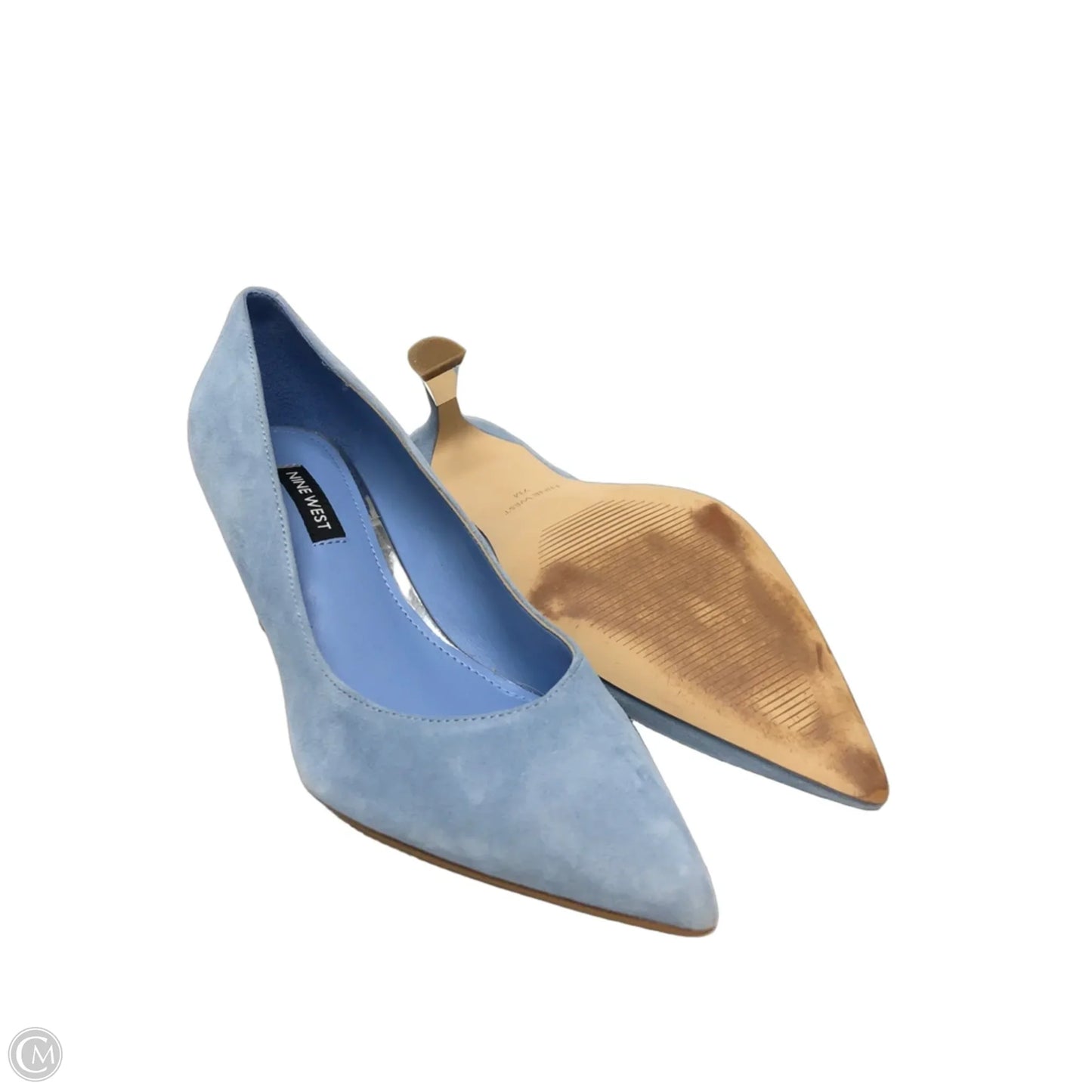 Shoes Heels Block By Nine West In Blue, Size: 7
