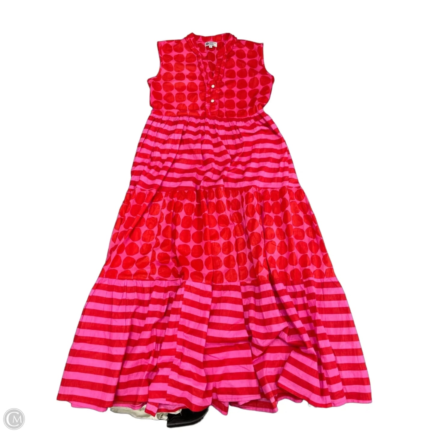 Dress Casual Maxi By Cmc In Pink & Red, Size: M