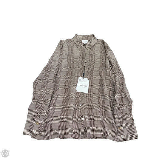 Blouse Long Sleeve By Cma In Brown & Cream, Size: 2