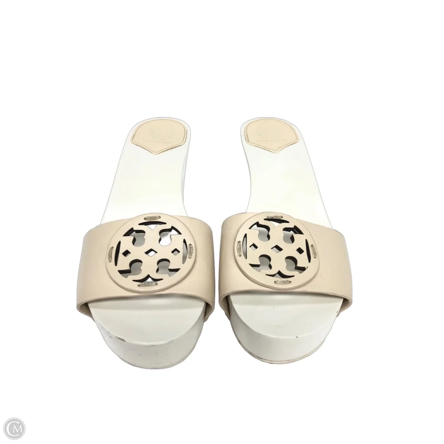 Sandals Designer By Tory Burch In Cream & White, Size: 7.5