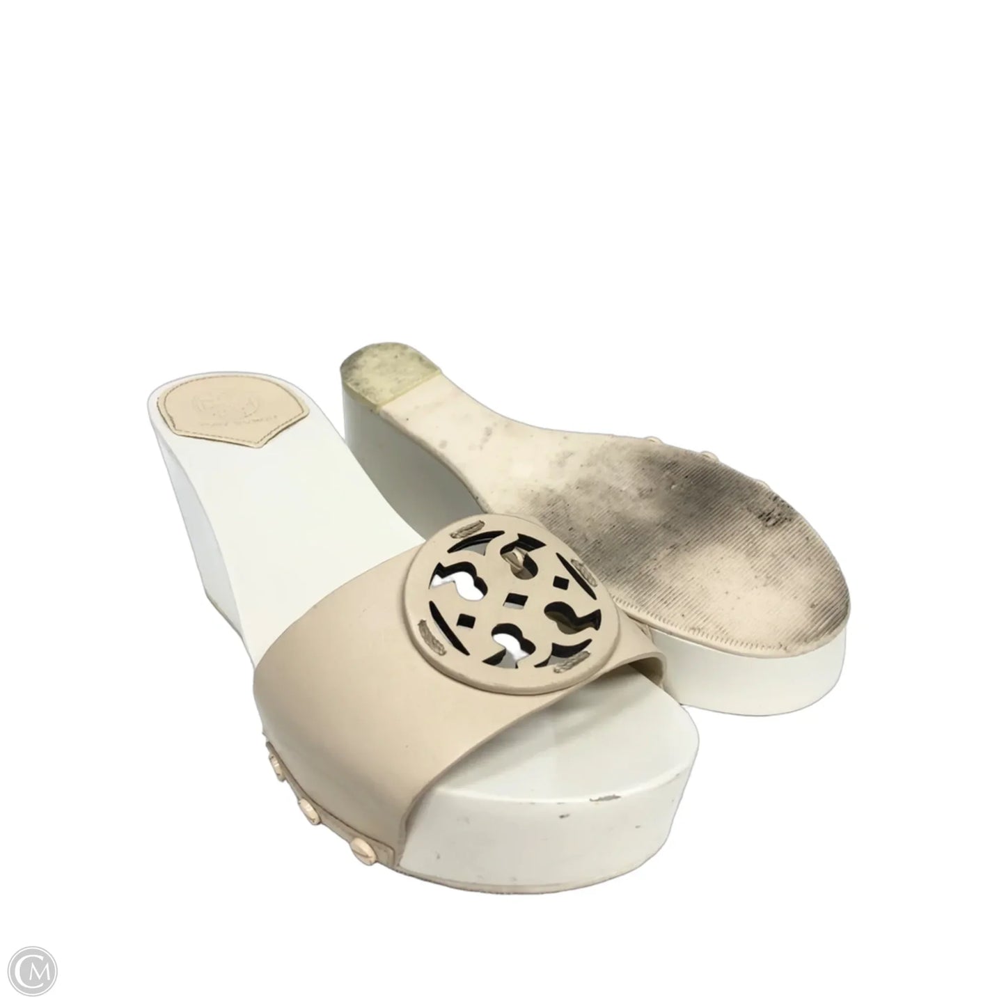 Sandals Designer By Tory Burch In Cream & White, Size: 7.5