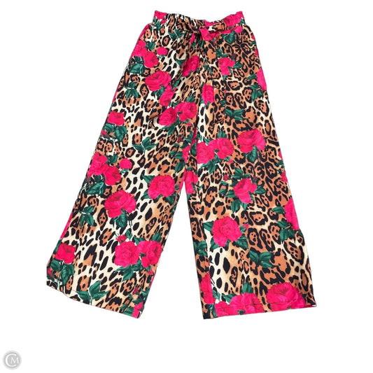Pants Wide Leg By Cmf In Brown & Pink, Size: L