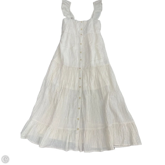 Dress Casual Midi By By The River In Cream, Size: M