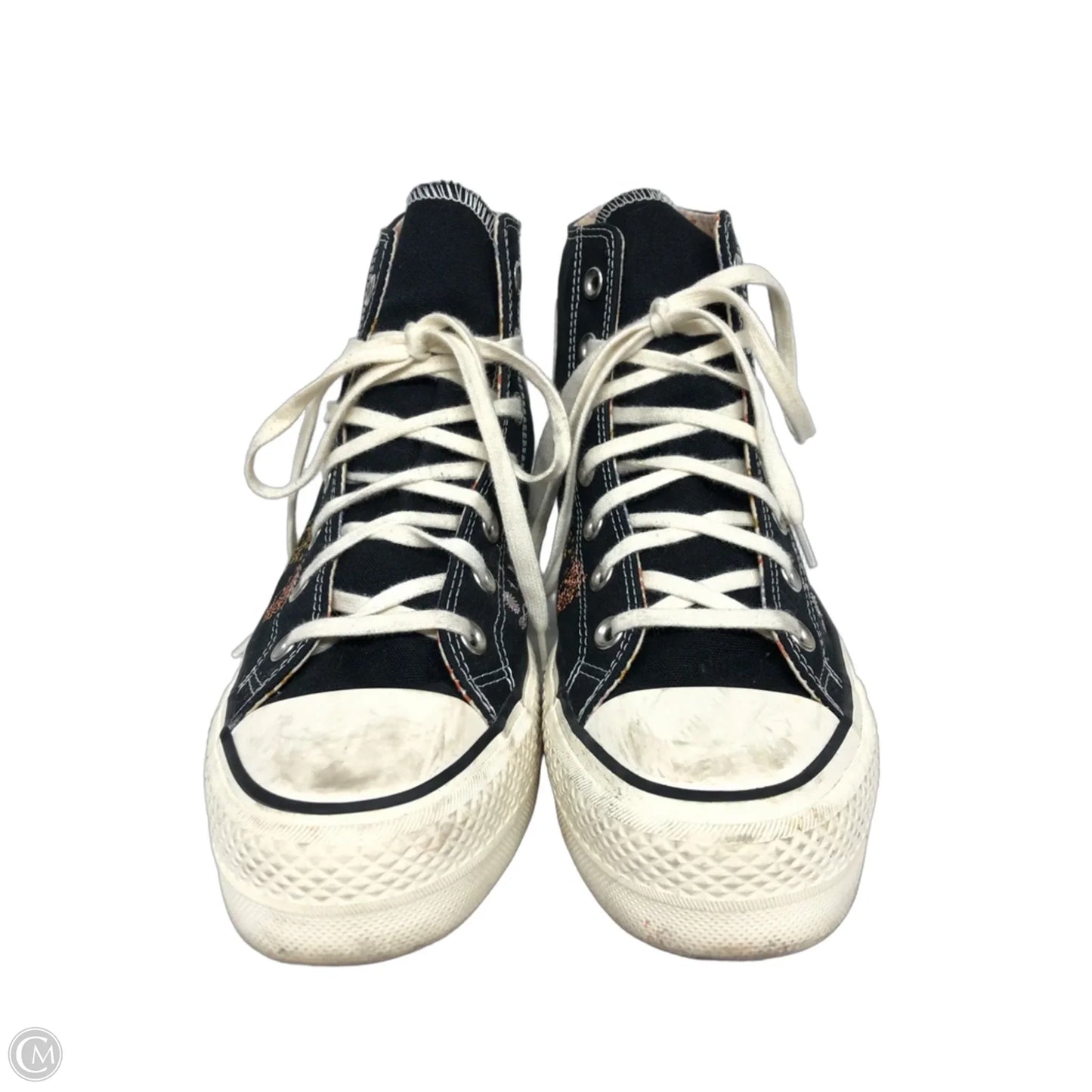 Shoes Sneakers Platform By Converse In Black & White, Size: 8.5