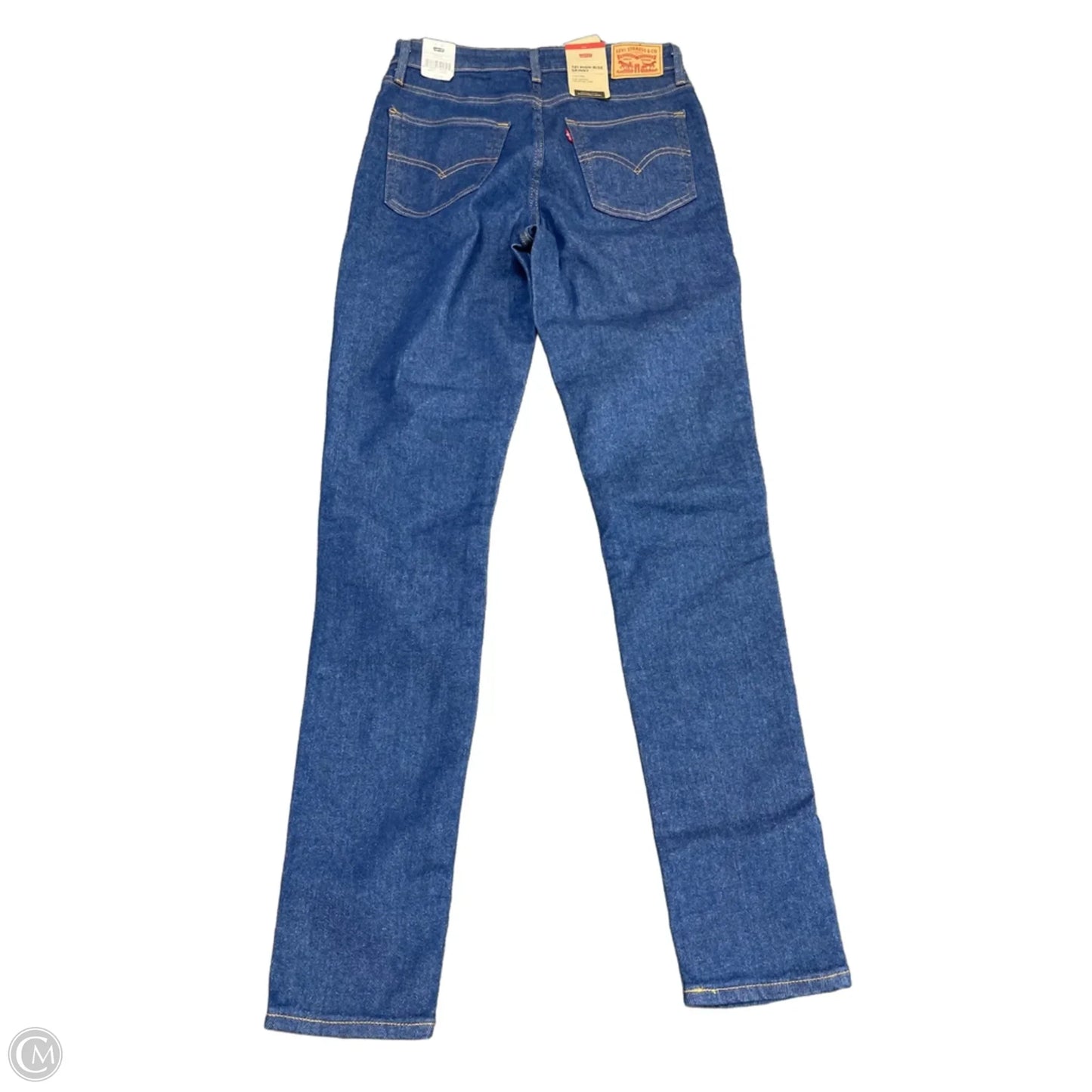Jeans Skinny By Levis In Blue Denim, Size: 8