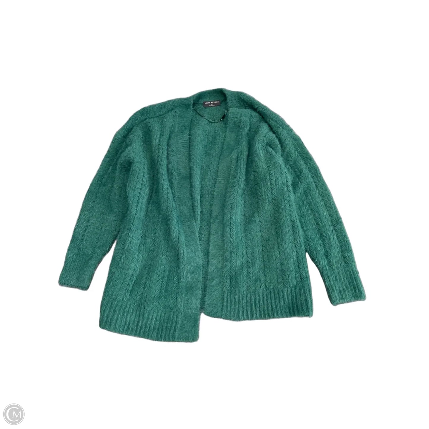 Sweater Cardigan By Lane Bryant In Green, Size: 1x