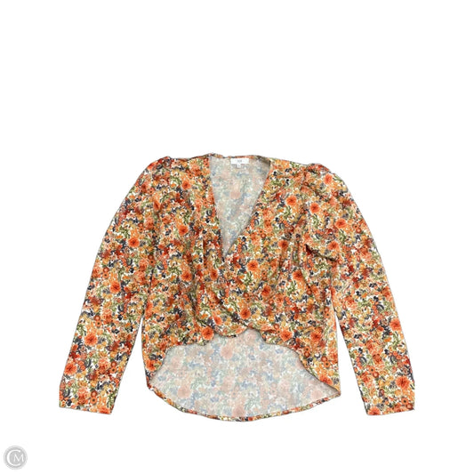 Top Long Sleeve By Clothes Mentor In Orange, Size: L