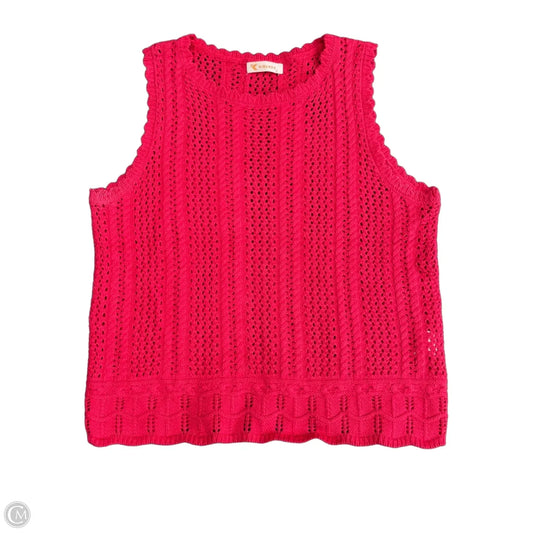 Top Sleeveless By Kirundo In Red, Size: S