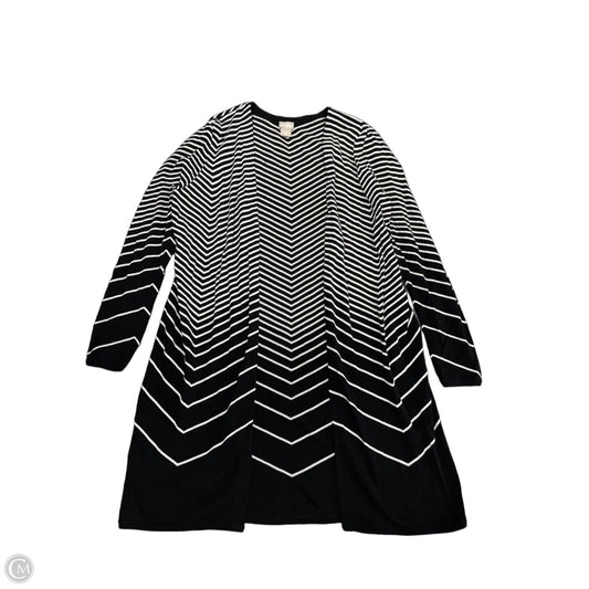 Cardigan By Chicos In Black & White, Size: L
