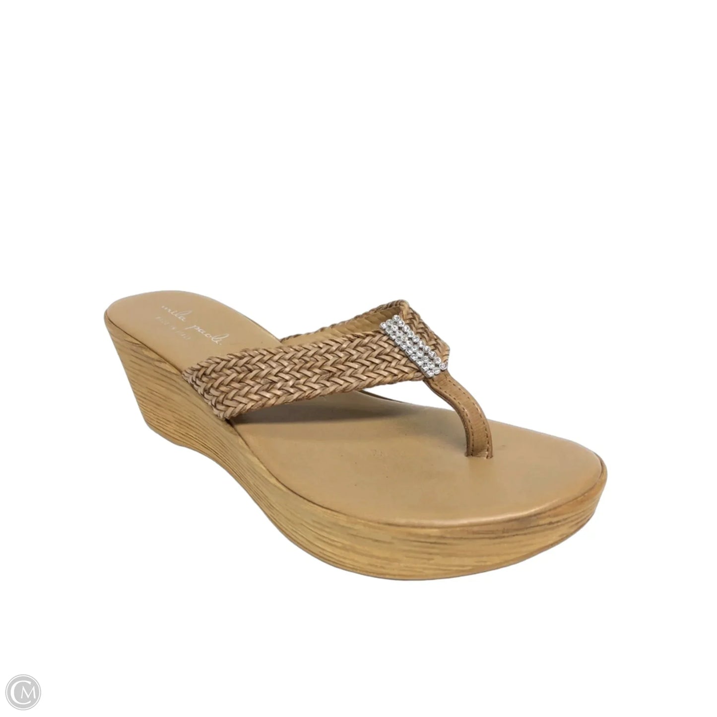 Sandals Heels Wedge By Clothes Mentor In Brown, Size: 8