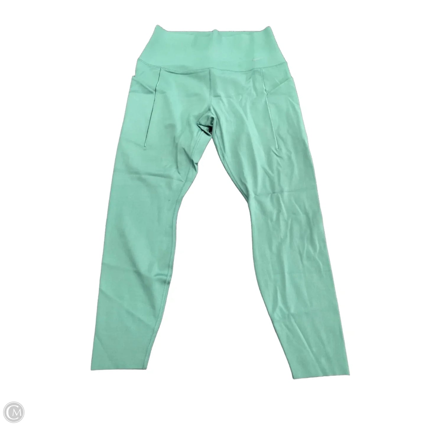 Athletic Leggings By Nike Apparel In Green, Size: L