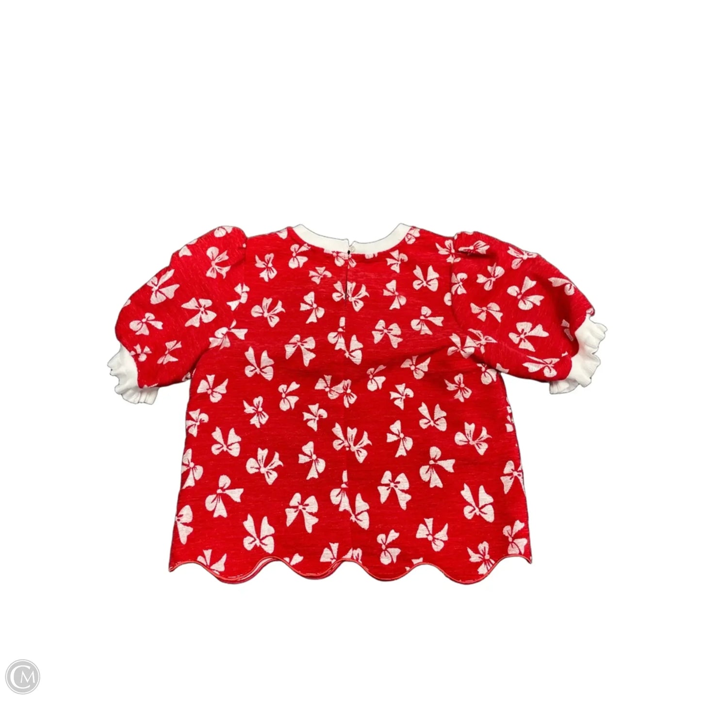 Top Short Sleeve By Voy In Red & White, Size: S