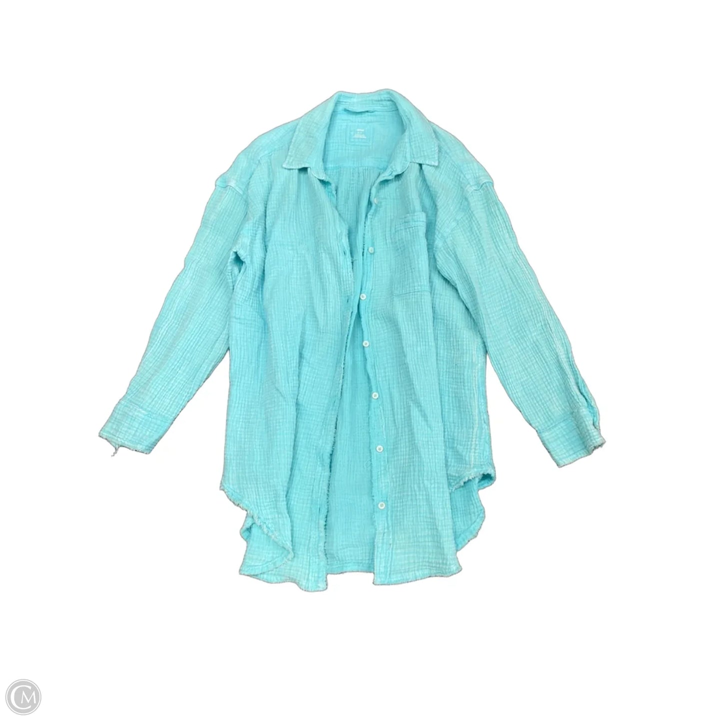 Top Long Sleeve By Aerie In Blue, Size: S