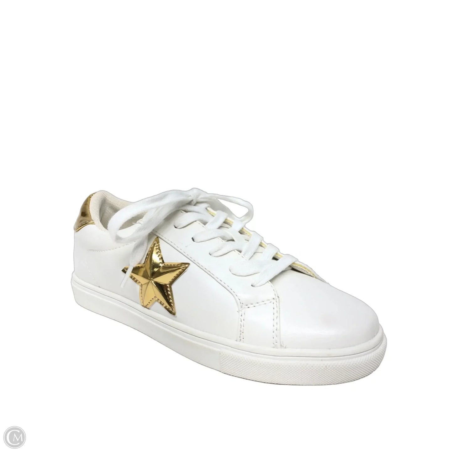 Shoes Sneakers By Cme In Gold & White, Size: 8