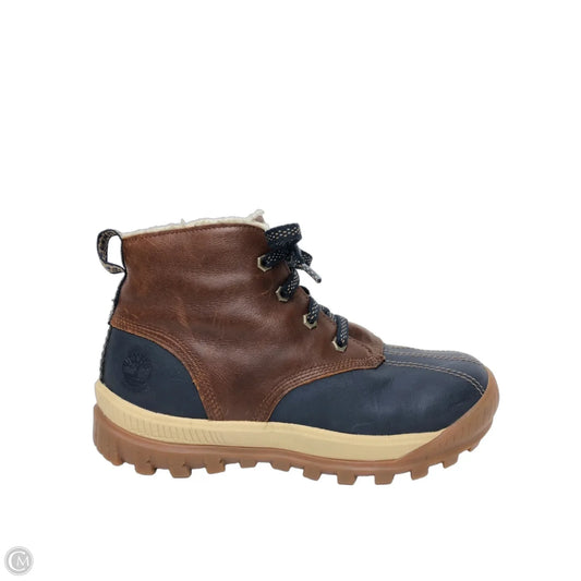 Boots Hiking By Timberland In Blue & Brown, Size: 8