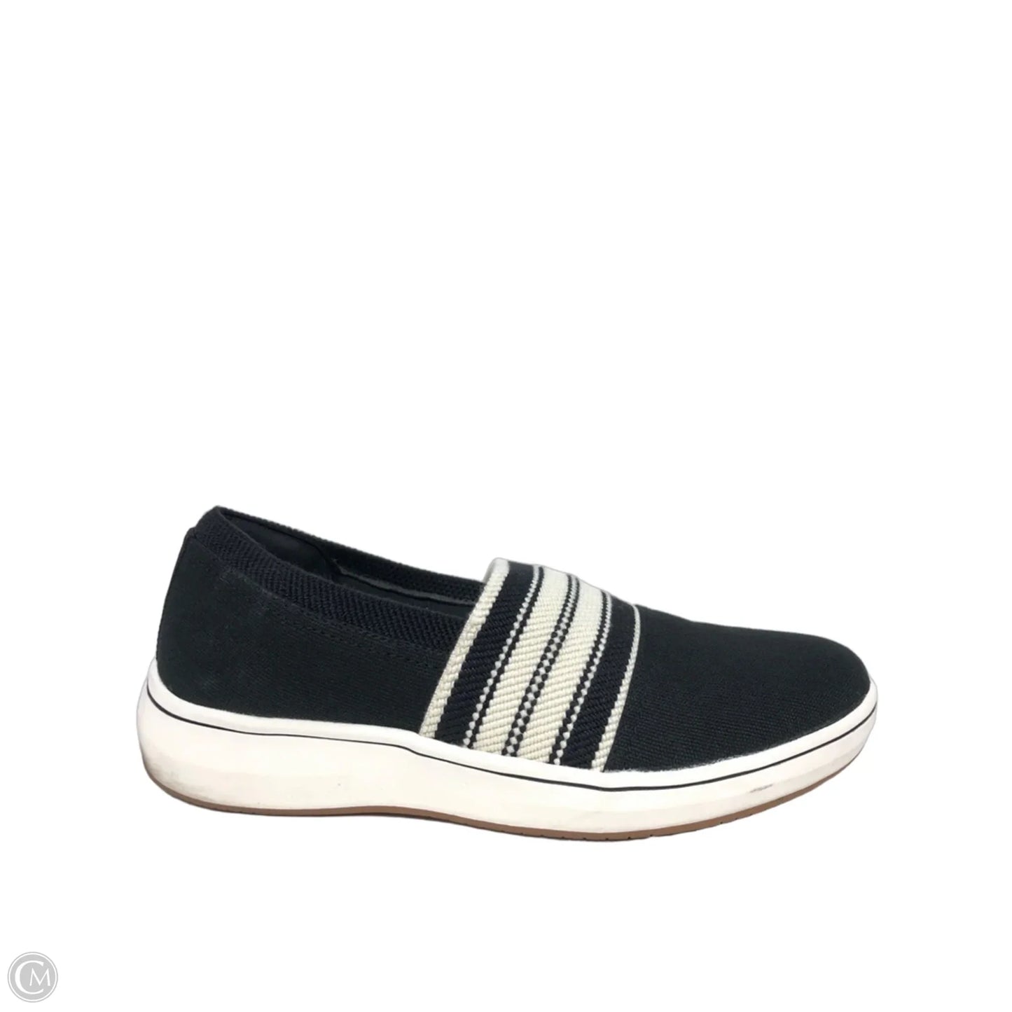 Shoes Sneakers By Clarks In Black & White, Size: 7