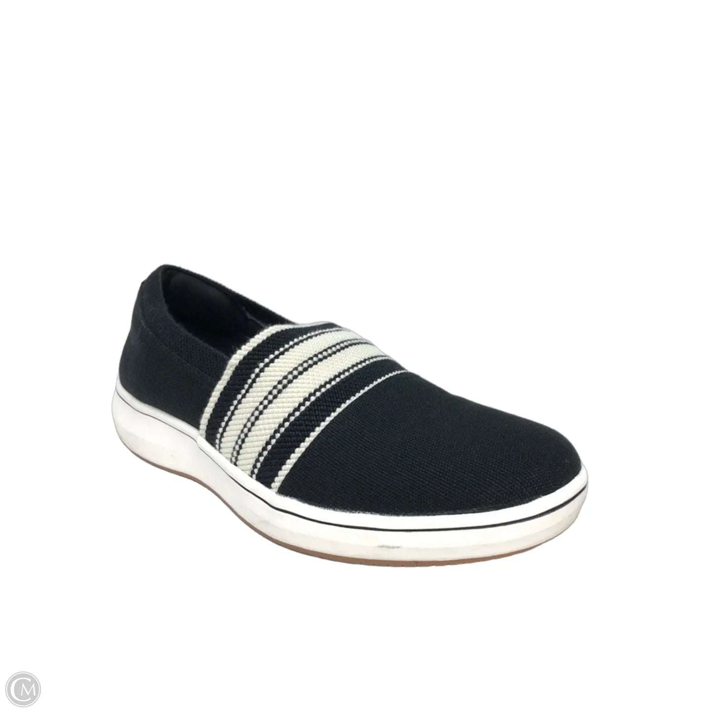 Shoes Sneakers By Clarks In Black & White, Size: 7