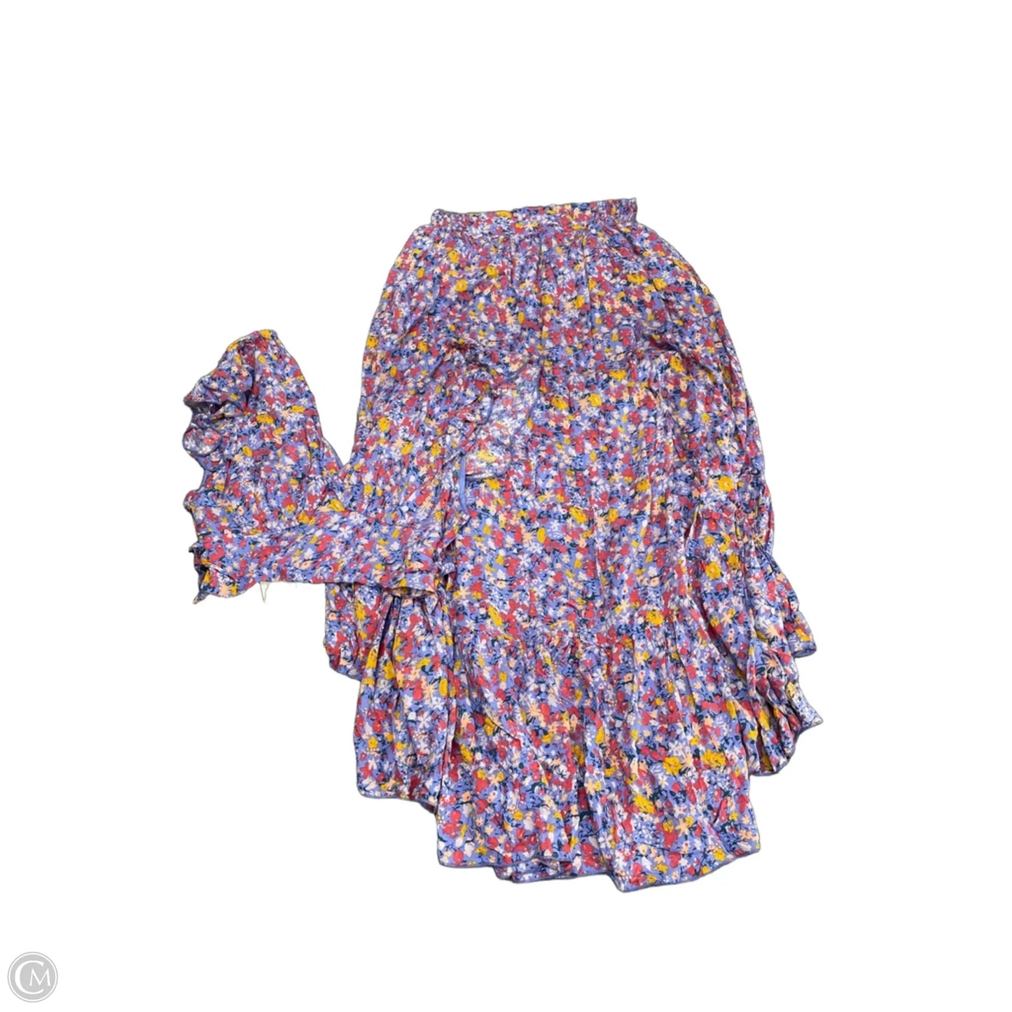 Skirt Set 2pc By Free People In Blue & Red, Size: L