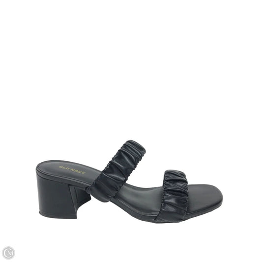 Sandals Heels Block By Old Navy In Black, Size: 9