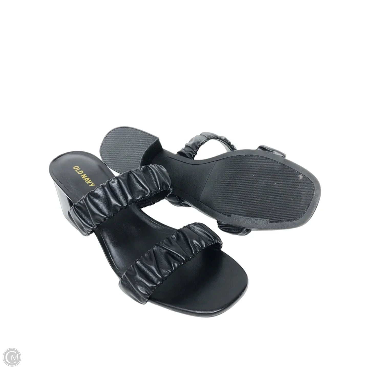 Sandals Heels Block By Old Navy In Black, Size: 9