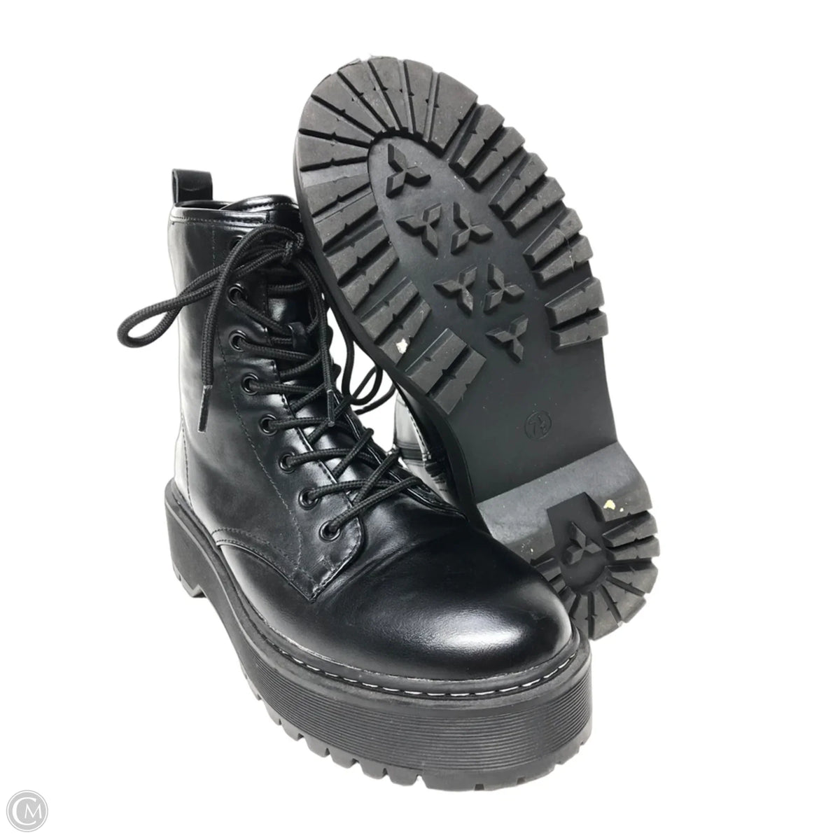 Boots Combat By Universal Thread In Black, Size: 7.5