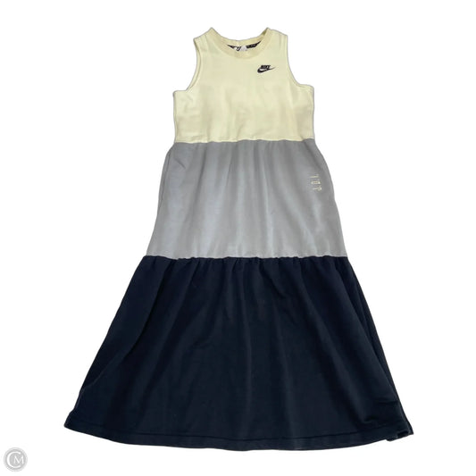 Dress Sweater By Nike Apparel In Black & Cream, Size: Xl