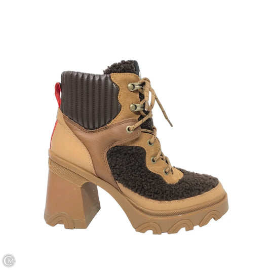 Boots Ankle Heels By Sorel In Brown, Size: 8