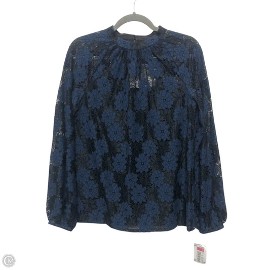 Top Long Sleeve By Trina Turk In Black & Blue, Size: S