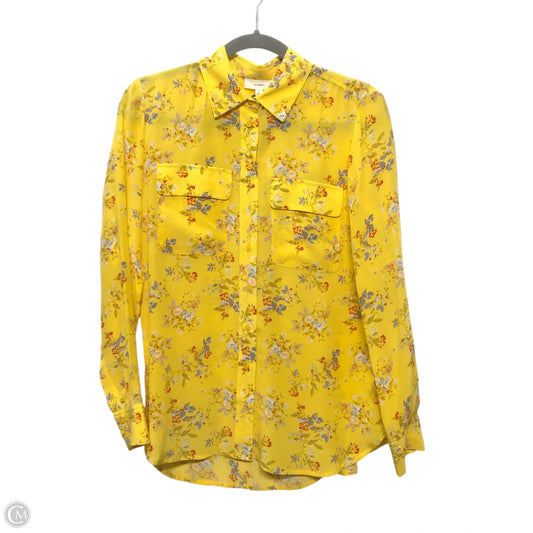 Blouse Long Sleeve By A Loves A In Yellow, Size: S