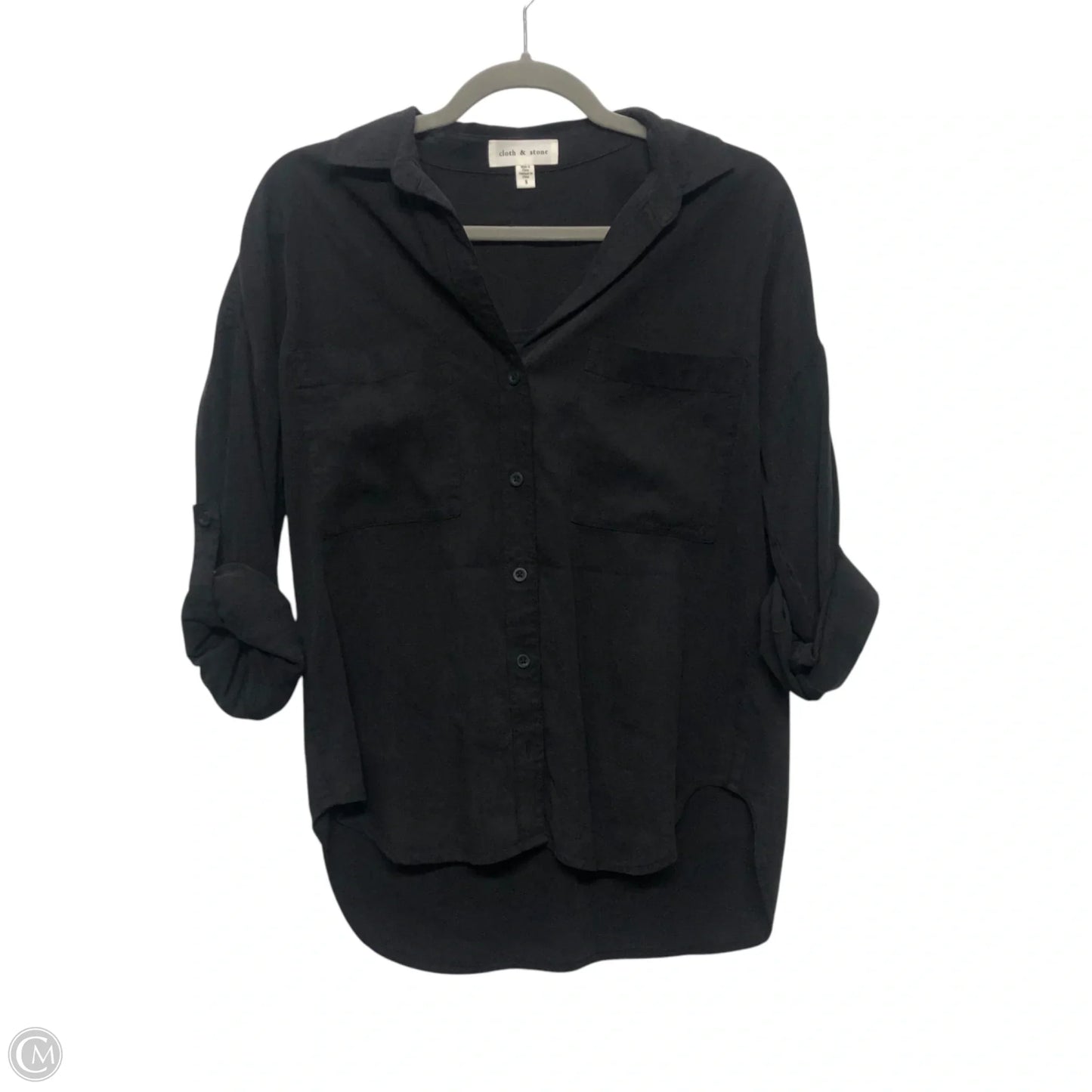Top Long Sleeve By Cloth & Stone In Black, Size: S