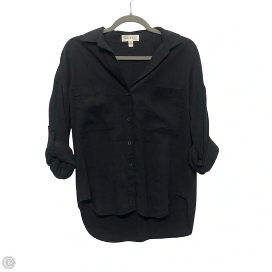 Top Long Sleeve By Cloth & Stone In Black, Size: S