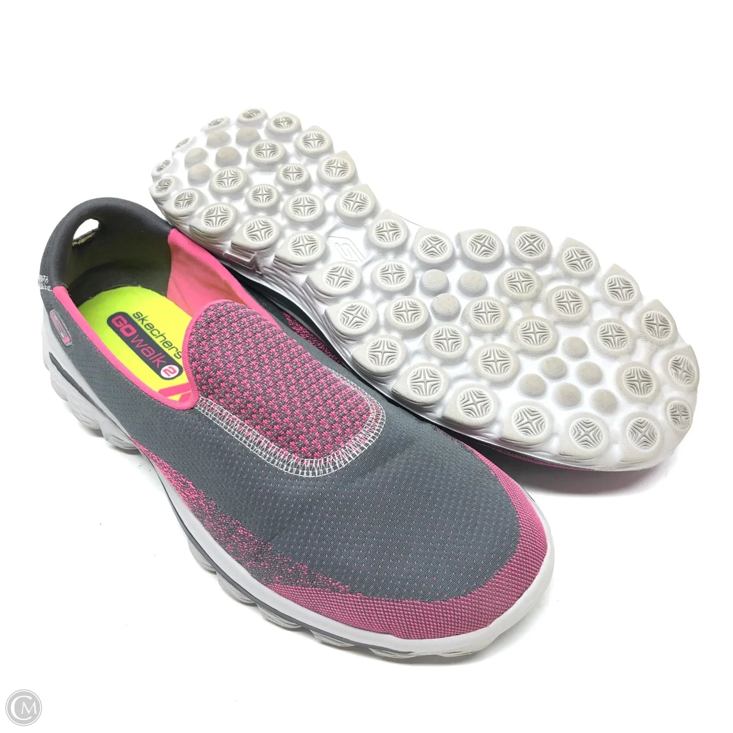 Shoes Flats By Skechers In Grey & Pink, Size: 8