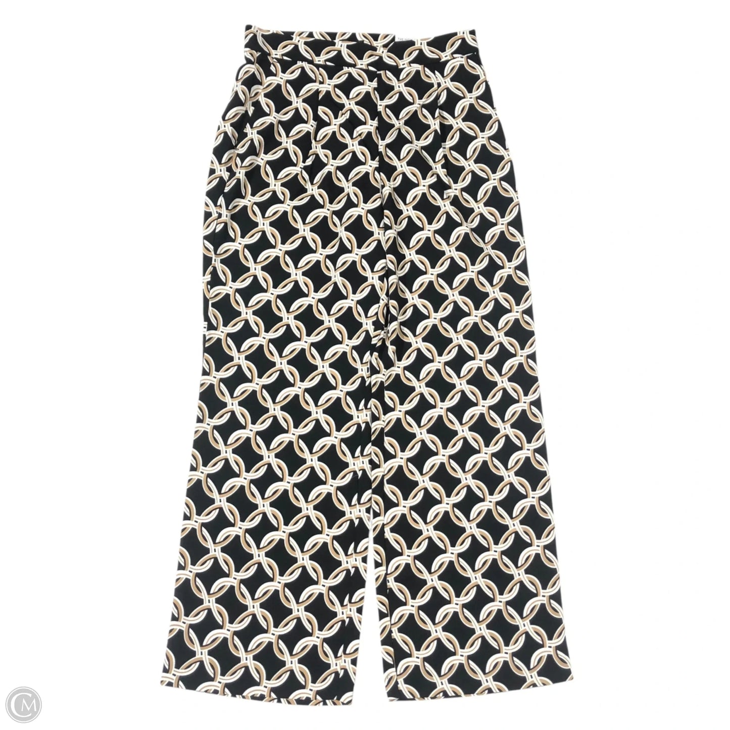 Pants Wide Leg By Ann Taylor In Black & Cream, Size: 4p