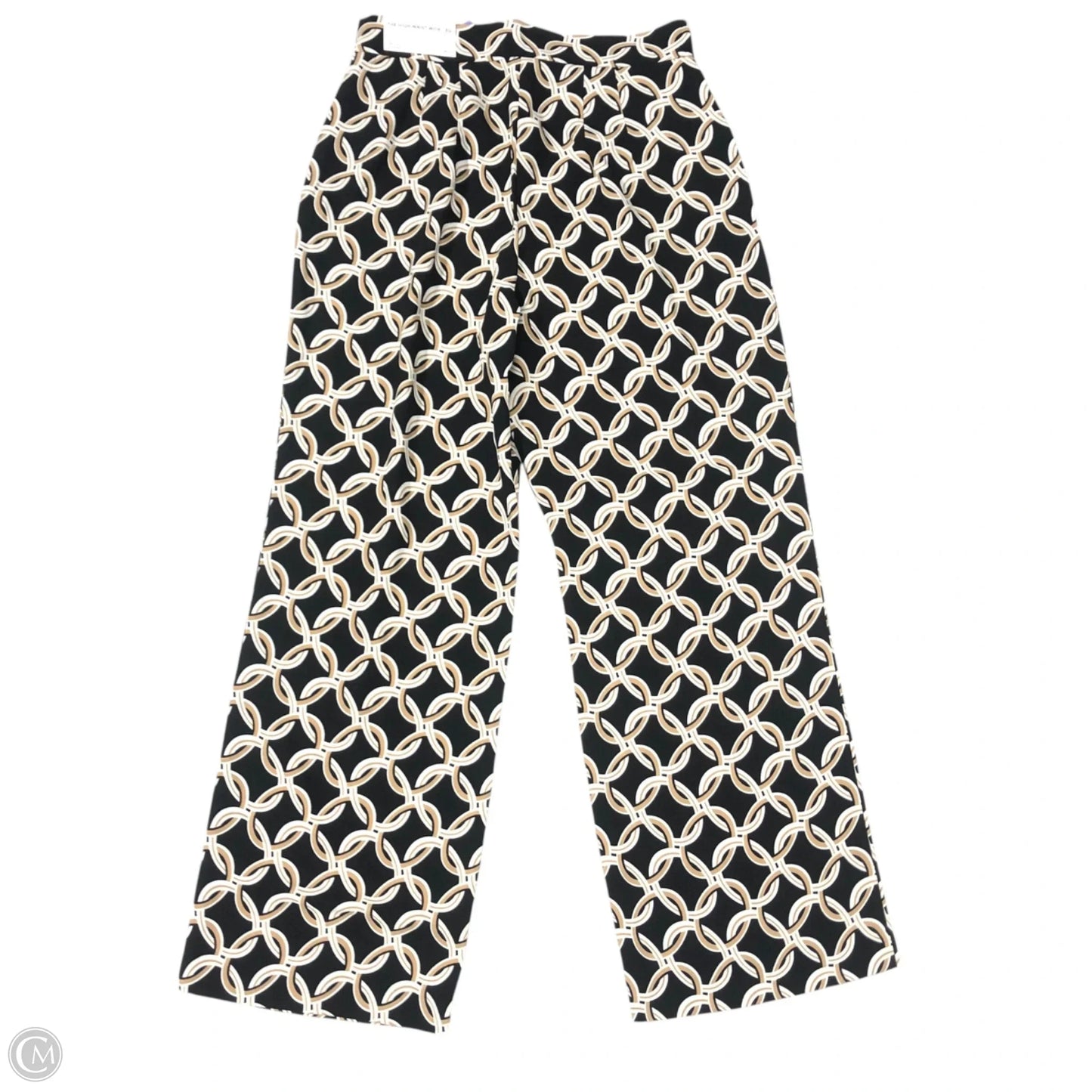 Pants Wide Leg By Ann Taylor In Black & Cream, Size: 4p