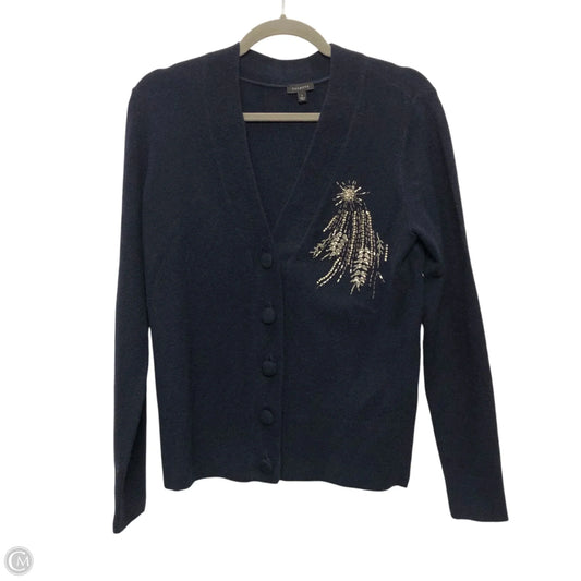 Sweater Cardigan By Talbots In Navy, Size: S