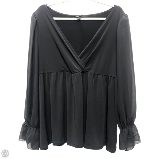 Top Long Sleeve By Torrid In Black, Size: L