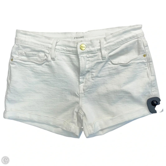 Shorts By Frame In White Denim, Size: 2