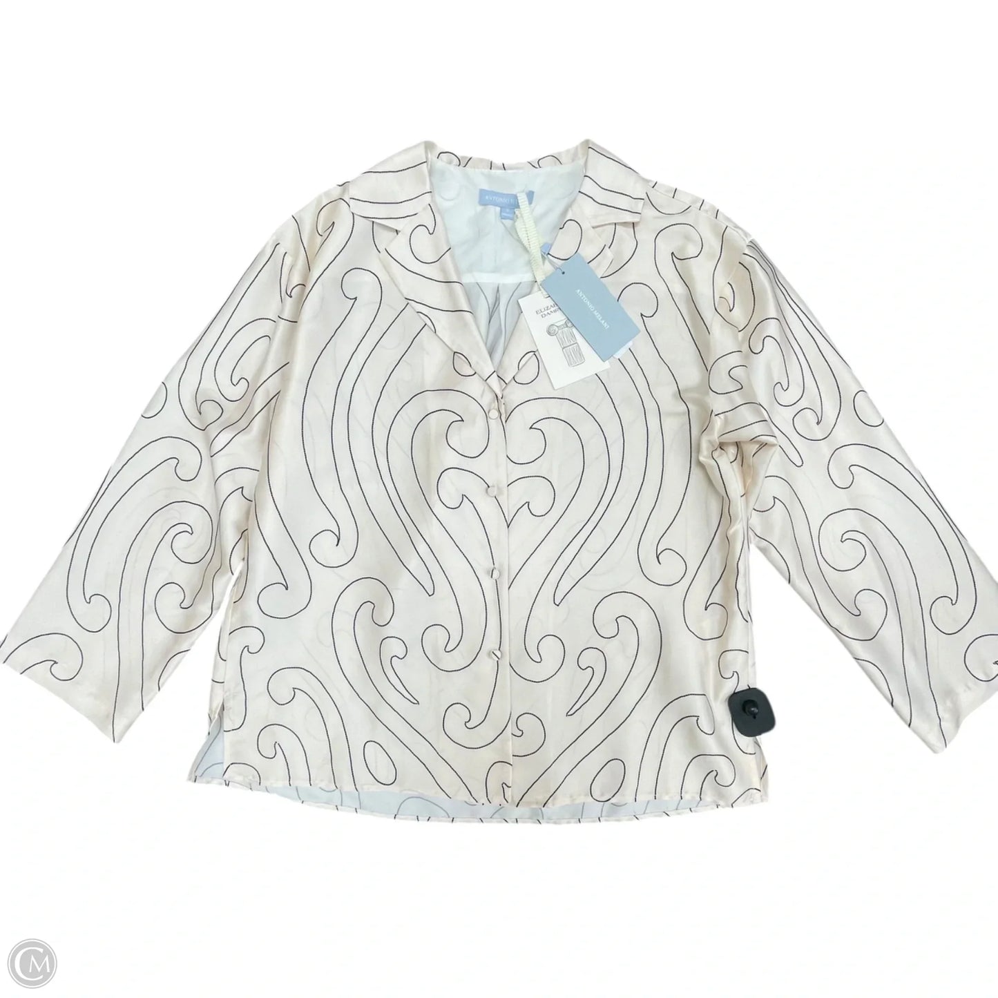 Blouse Long Sleeve By Antonio Melani In Cream, Size: S
