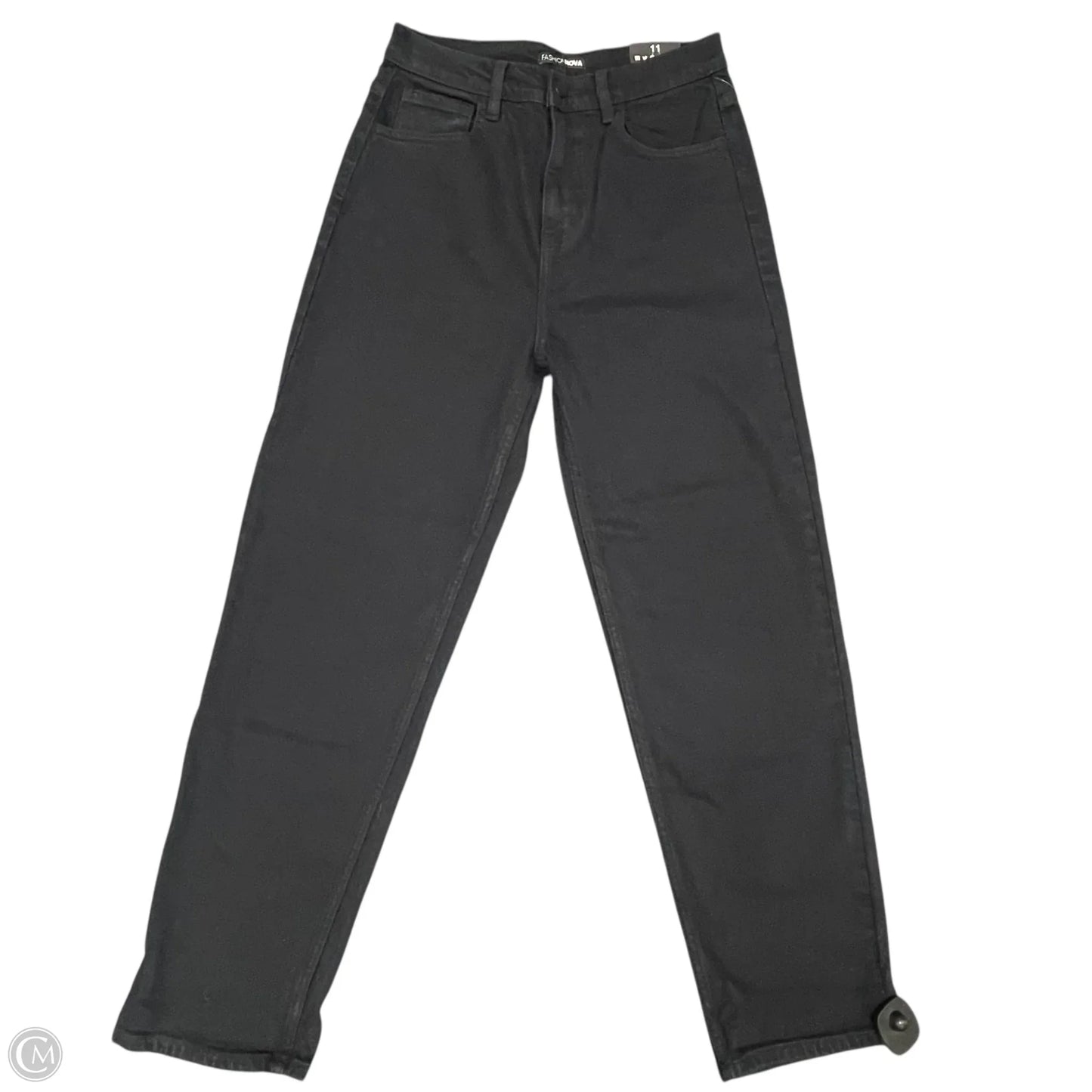 Jeans Straight By Fashion Nova In Black Denim, Size: 10