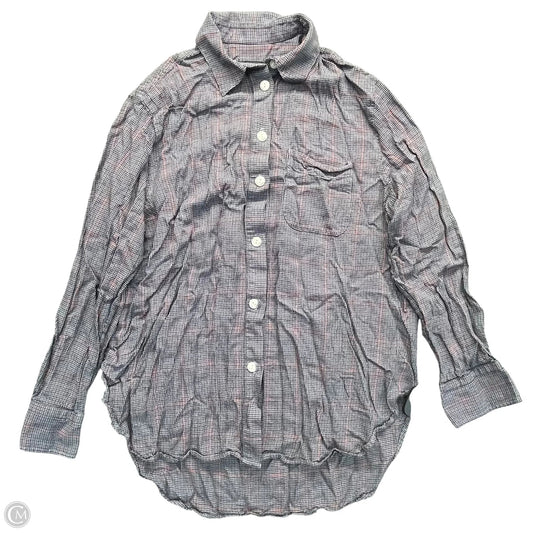 Top Long Sleeve By Rag And Bone In Black & Grey, Size: M