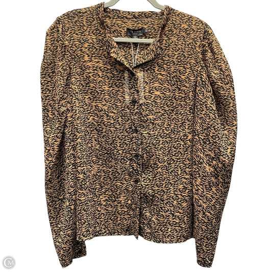 Blouse Long Sleeve By Ted Baker In Animal Print, Size: 12