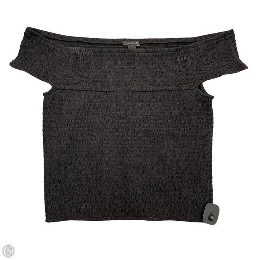 Top Short Sleeve By Ann Taylor In Black, Size: S