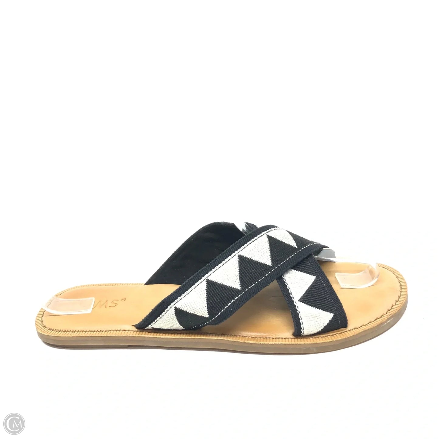 Sandals Flats By Toms In Black & White, Size: 9
